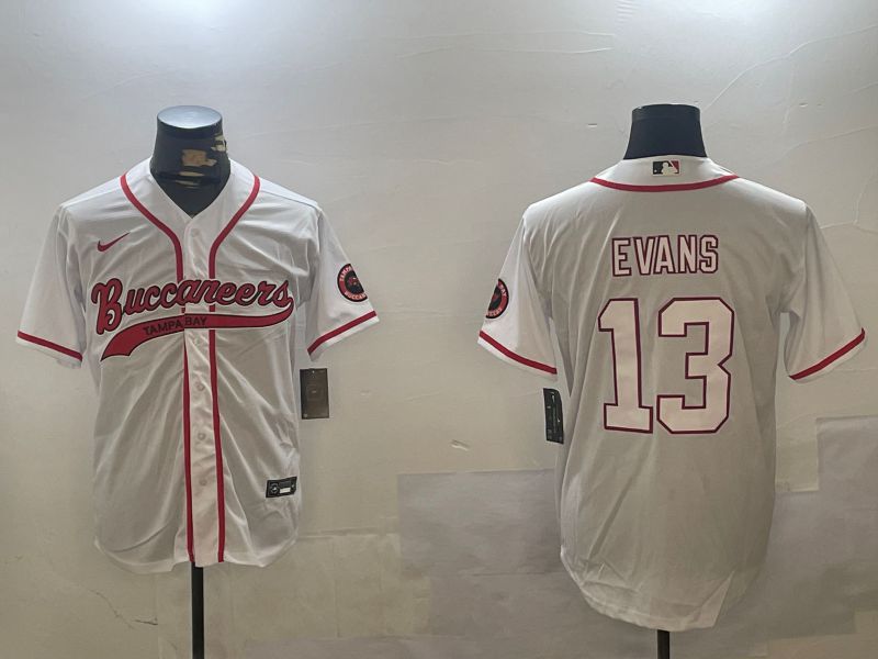 Men Tampa Bay Buccaneers #13 Evans White Joint Name 2024 Nike Limited NFL Jersey style 1